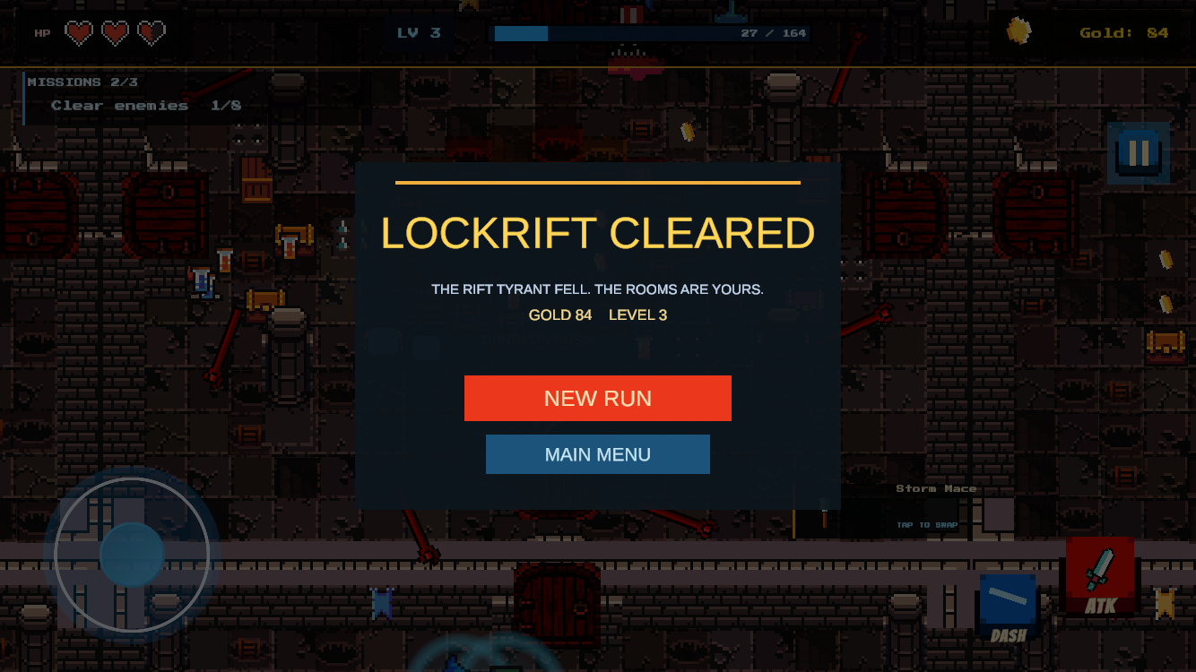 Victory screen screenshot